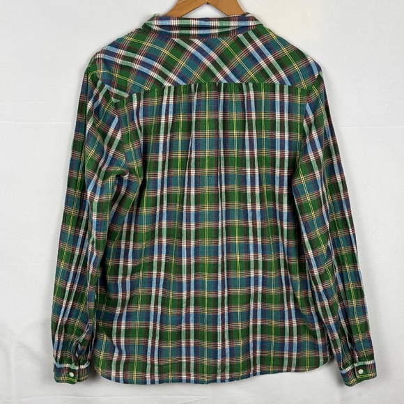 J Crew Women Long Sleeve Button Front Cotton Shirt Sz 14 Preppy Classic Office - Picture 3 of 9